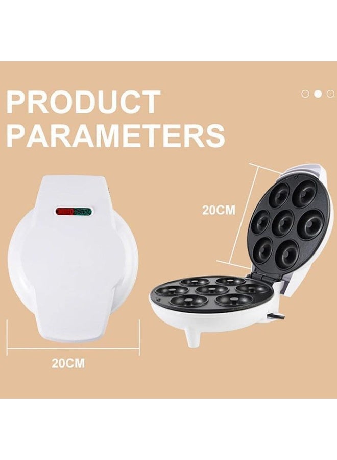 DSB DSP 750W Donut Maker, 7-piece set - Non-stick coating, temperature control, dual indicator lights, cool-touch casing, non-slip feet, white color, KC1173 - Image 5