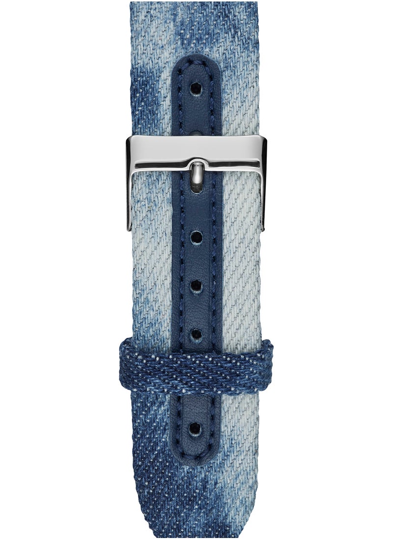 GUESS ساعة يد جلدية دائرية الشكل للنساء W1141L1 - 37 مم  - Image 3