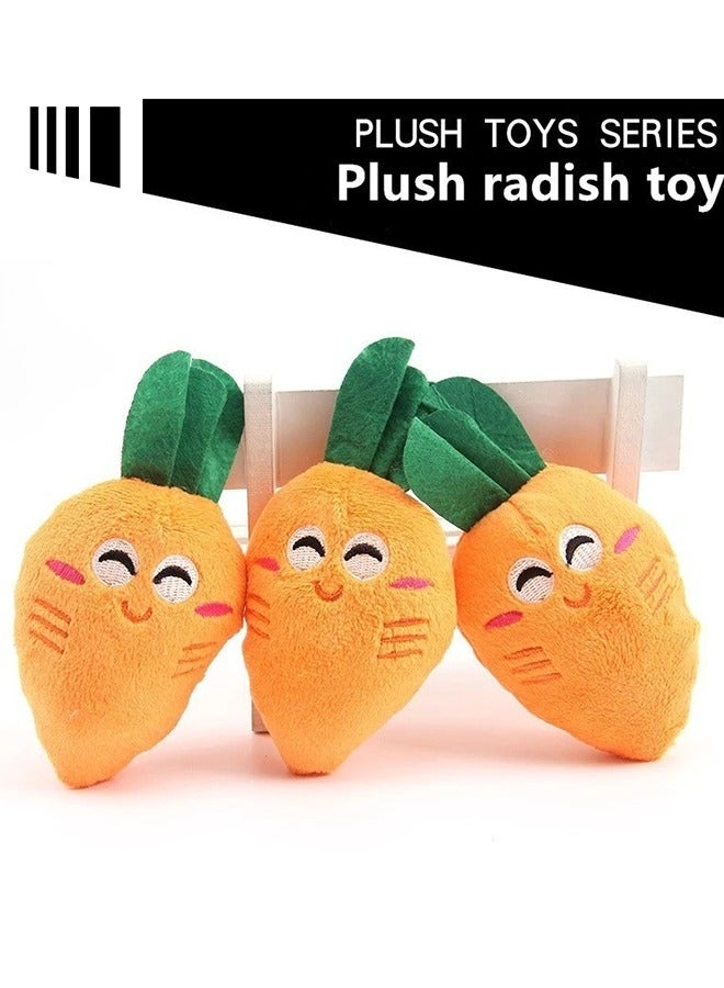 ألعاب الكلاب للكلاب الصغيرة - ألعاب المضغ المحشوة للجراء الأليفة، لعبة تفاعلية للكلاب تصدر صريرًا على شكل خضروات وجزرة مبتسمة، ألعاب الكلاب التي تصدر صريرًا، ألعاب الحيوانات الأليفة المحشوة الناعمة والمتينة للغاية، لعبة الحيوانات الأليفة من القطيفة المخمل، لعبة الكلاب المحشوة المتينة على شكل جزرة، لعبة الكلاب المحشوة المتينة، لعبة حماية المضغ، لعبة مضغ الكلاب، قطعة واحدة - Image 3