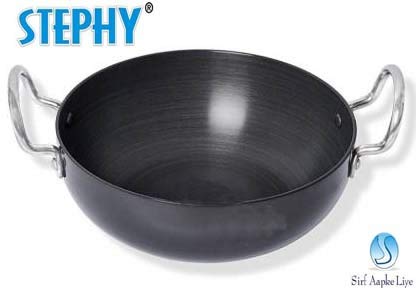 Stephy Hard Anodised Kadhai with Stainless Steel Lid (1.5 LTR.) 23 cm_6no. - Image 2