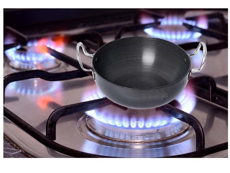 Stephy Hard Anodised Kadhai with Stainless Steel Lid (1.5 LTR.) 23 cm_6no. - Image 4