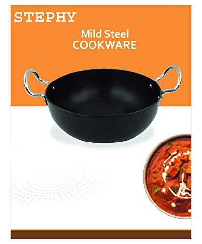 Stephy Hard Anodised Kadhai with Stainless Steel Lid (1.5 LTR.) 23 cm_6no. - Image 5