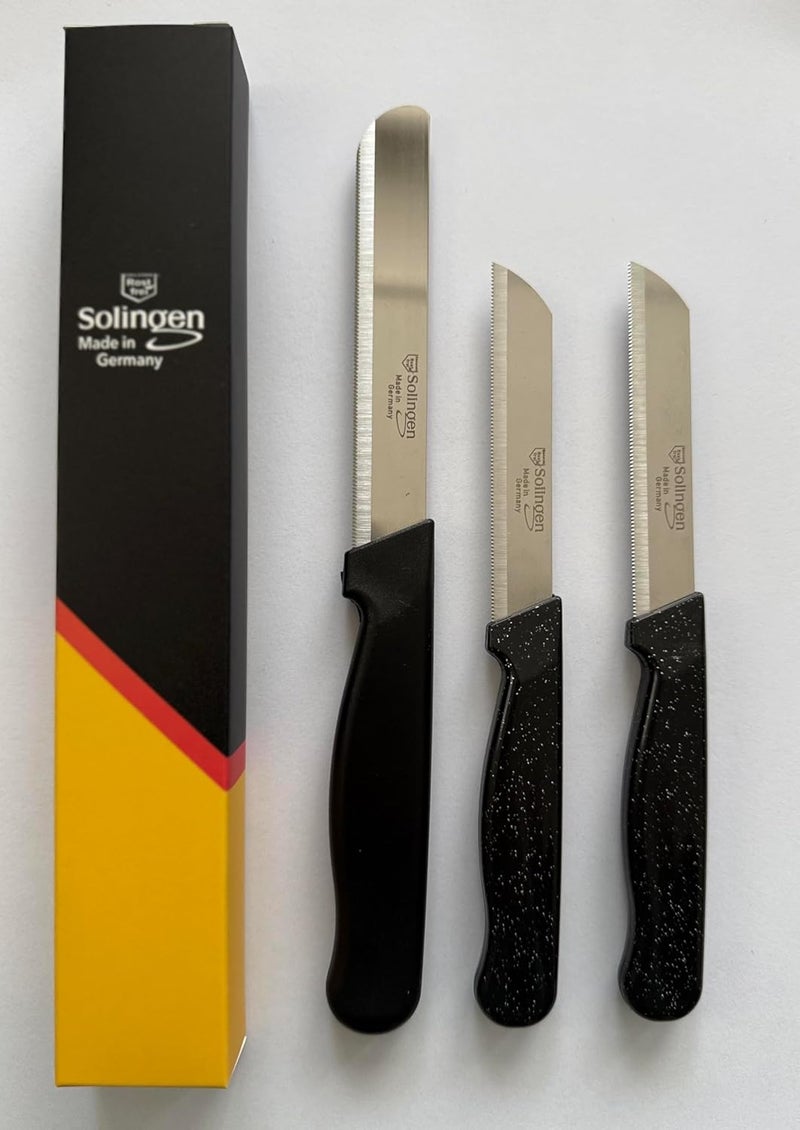 Micro Kitchen Utility Knife & 2 Pcs Paring Knives Set Made in Germany