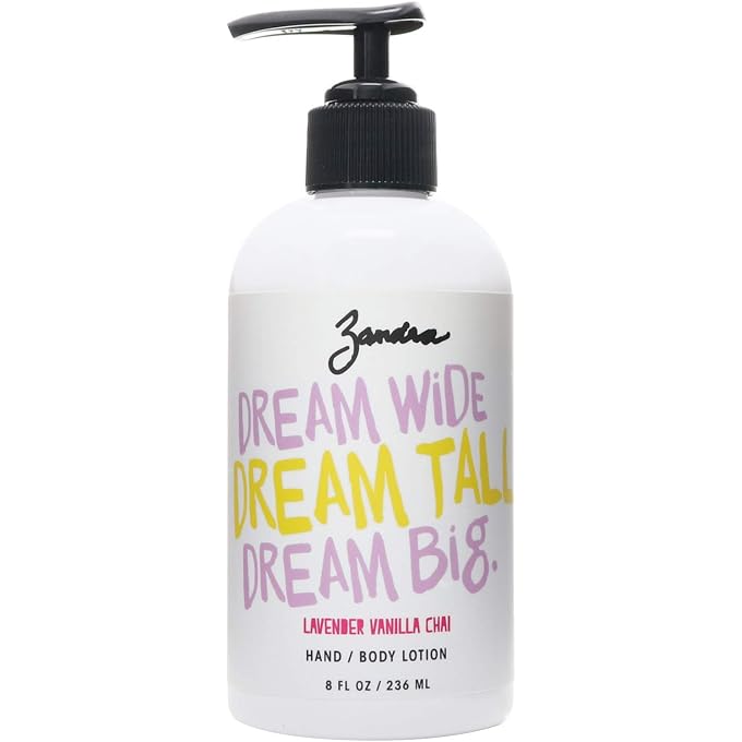 Zandra Hand+Body Lotion - Skin Types - Made With Jojoba Oil And Shea Butter, Fully Absorbent And Handmade 8 Oz (Lavender Vanilla Chai) - Image 1