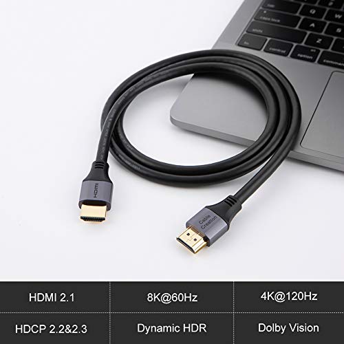 CableCreation 8K HDMI Cable 6.6FT/2m, 48Gbps Fast Speed 3D 8K@60 4K@120 144Hz HDMI to HDMI Cable eARC HDR10 HDCP 2.2 2.3 for MacBook Pro, Roku TV, HDTV, PS5, PS4, Xbox, Blu-ray - Image 2