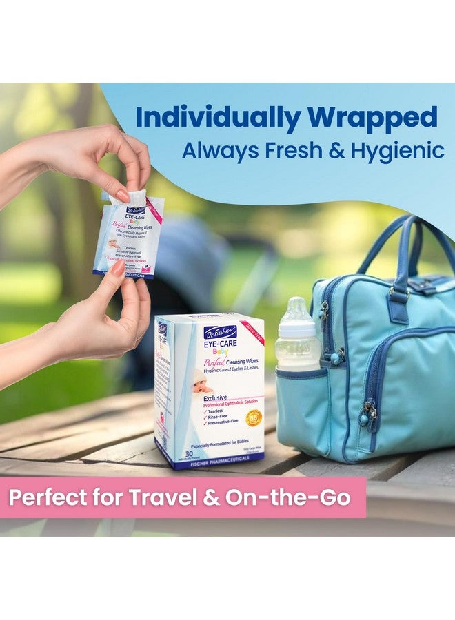 Dr. Fischer Purified, Non Irritating, Tear Free, Hypoallergenic & Sensitive Approved Baby Eyelid Wipes by Dr. Fischer - Pre-moistened, Rinse Free and Pediatrician Recommended - (30) - Image 2