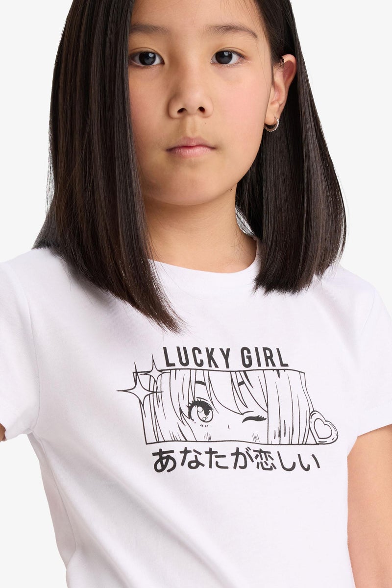 DeFacto Girl Regular Fit Animal Short Sleeve T Shirt - Image 5