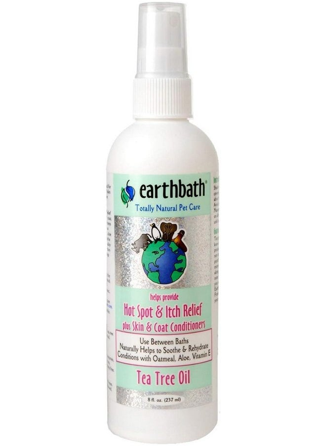 earthbath - earthbath, Hot Spot Relief Spray - Tea Tree Oil Hot Spot Treatment for Dogs, Best Dog Shampoo for Itching & Skin Conditions, Made in USA, Cruelty Free Itch Relief for Dogs - 8 Oz (1 Pack) - Image 1