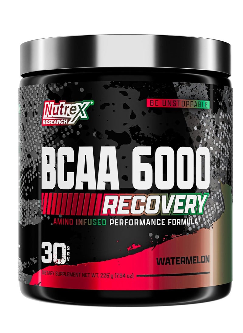 Nutrex Research BCAA Powder 6000 Post Workout Muscle Growth & Recovery Drink Watermelon 30 Servings 225 g  - Image 1