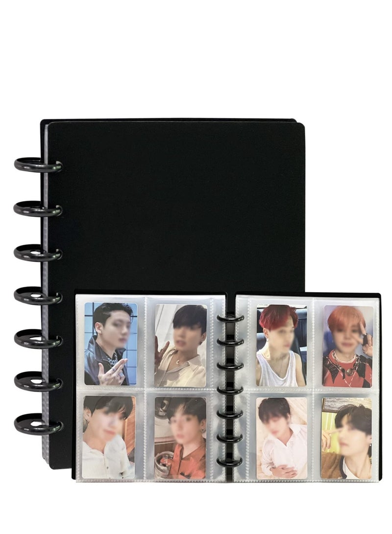 Y&D Photocard Binder 3 Inch Holder Book Sleeves with 30Pcs Inner Pages Idol Album Business Cards Collect 6 Ring Photo Protectors hold 240  - Image 1