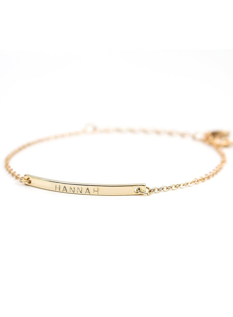 Gold Bar Bracelet for Women Simple Delicate Thin Cuff Bangle Hook Bracelet Gold Plated Handmade Minimalist Jewelry - Image 1