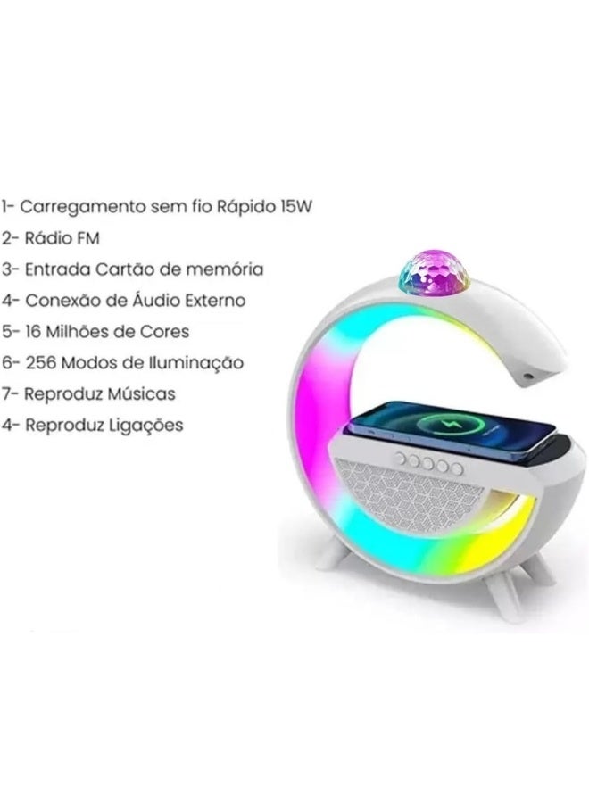PRIMO PLUS Speaker with Wireless Charger, New Smart LED Light, Home Decoration Bedroom Atmosphere Lamp with Lighting from Above  - Image 5