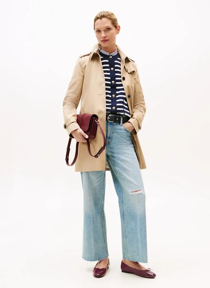 TOMMY HILFIGER Leather Patent Toe Cap Ballerinas