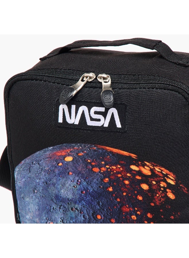 St.Right Lunch Bag-Nasa-Moon-1 Cmprt-Boys (Polyester) Black \ 21X11X22 - Image 5