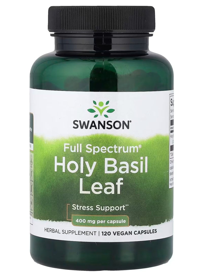 Swanson, Full Spectrum® Holy Basil Leaf, 400 mg, 120 Vegan Capsules