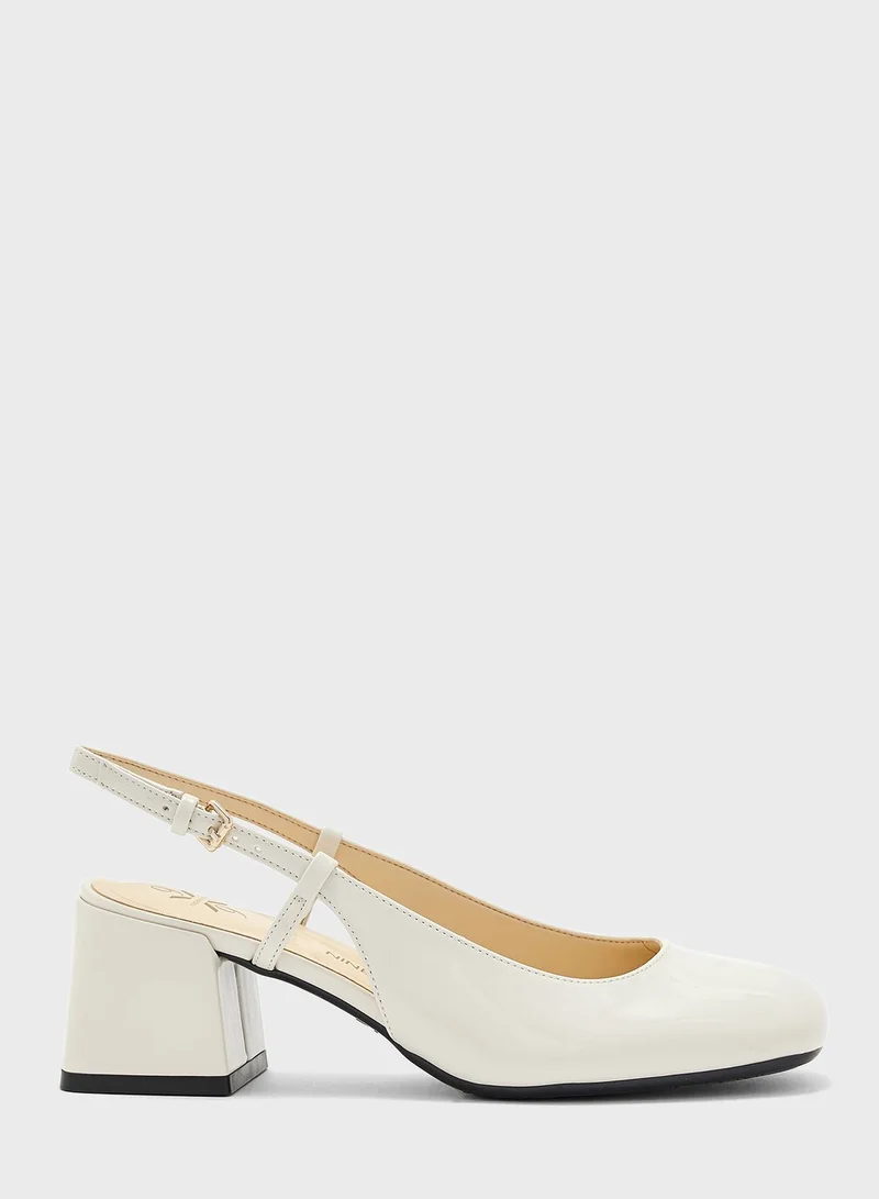 ناين ويست Ankle Strap Low Heel Pumps