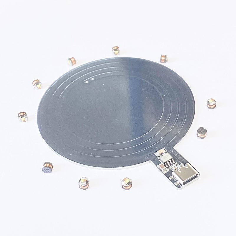 Taidacent Wireless Led Uplights and Coil Inductive PCB Charger Pad Wireless LEDs Lights Lamp Magnetic Levitating Floating Charging Station Type C 5V (Inductive PCB with 10PCS Mixed 4.3mm LEDs) - Image 1
