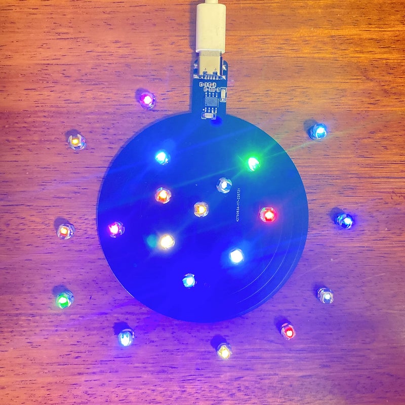 Taidacent Wireless Led Uplights and Coil Inductive PCB Charger Pad Wireless LEDs Lights Lamp Magnetic Levitating Floating Charging Station Type C 5V (Inductive PCB with 10PCS Mixed 4.3mm LEDs) - Image 5