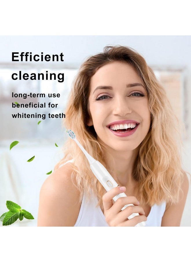 Electric Toothbrush Set, Comes With 8 Brush Heads & Travel Case,4 Modes With 2 Minutes Built In Smart Timer, One Charge For 60 Days, 42000 Vpm Motor (White)