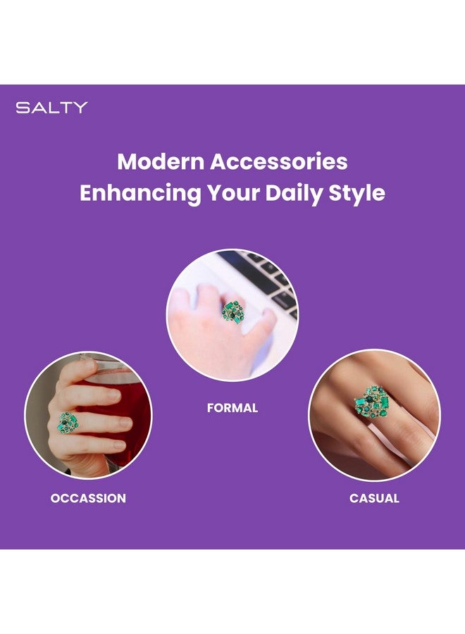 Salty Salty Cute Promise Hug Ring for Women & Girls | Stainless Steel Finger Rings | Adjustable | Women's Stylish Accessories | Diwali, Birthday, Anniversary & Special Occassion Gift | Everyday Wear - Image 5