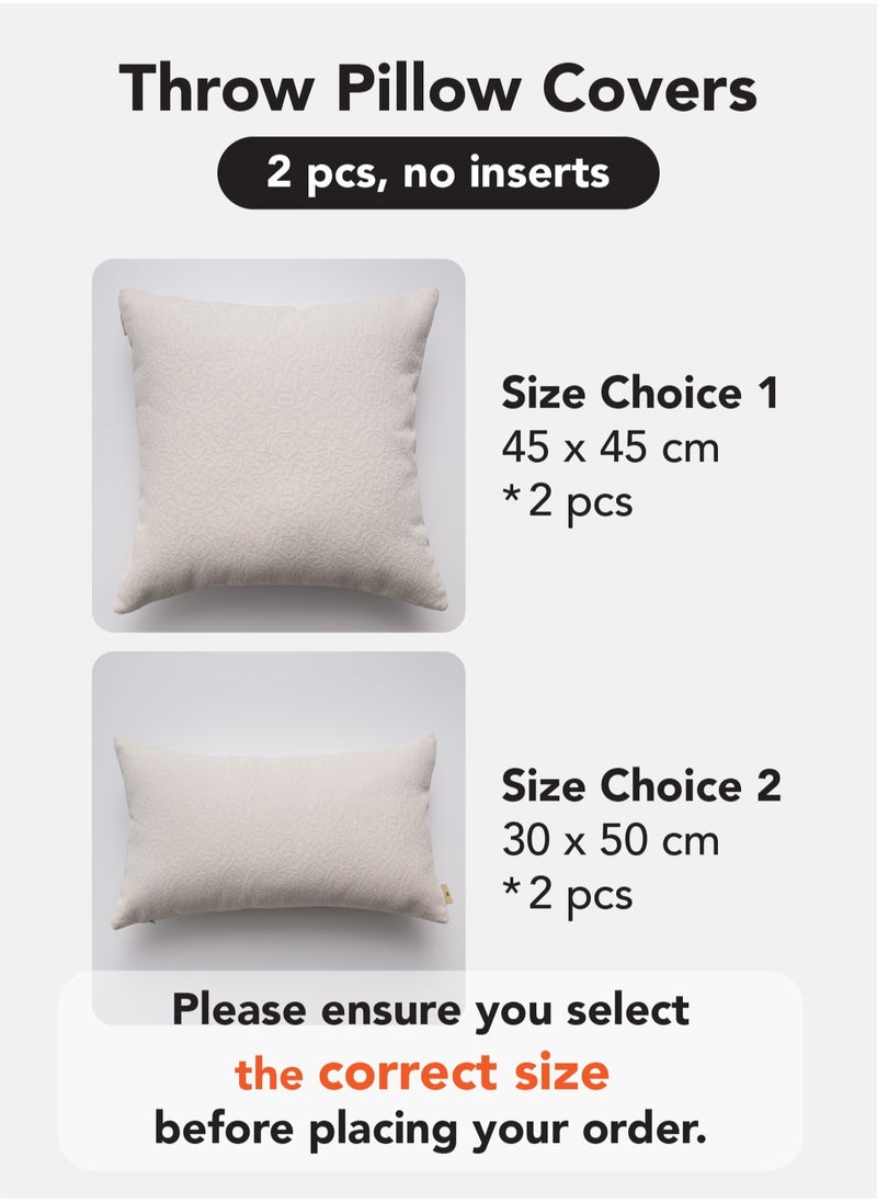 a moment Cushion Cover Throw Pillow Covers Pack of 2 Chenille Raw White Decorative Throw Pillow Covers Soft Vintage Pillowcase classical and Luxurious for Sofa Living Room Bed  - Image 5