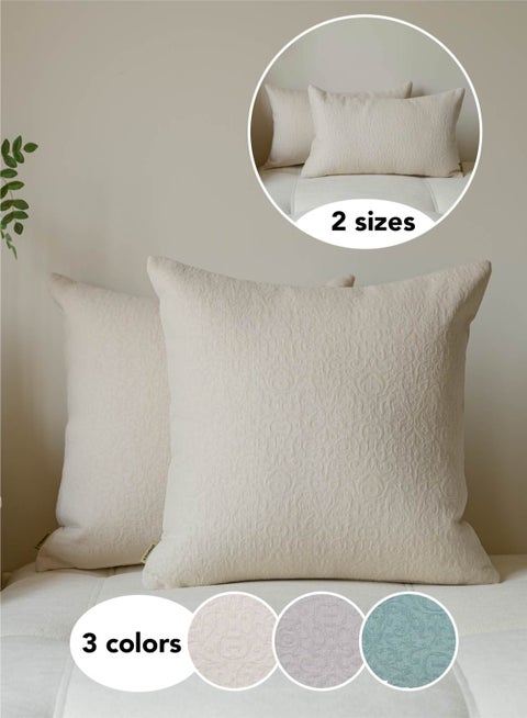 Cushion Cover Throw Pillow Covers Pack of 2 Chenille Raw White Decorative Throw Pillow Covers Soft Vintage Pillowcase classical and Luxurious for Sofa Living Room Bed