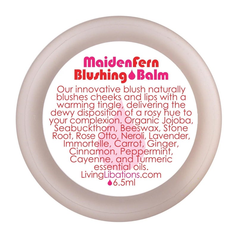 Living Libations - Organic Maiden Fern Blushing Balm | Natural, Wildcrafted Clean Beauty (.17 oz | 5 ml) - Image 2