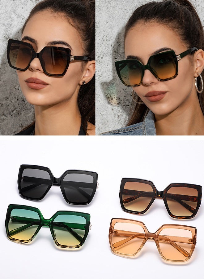 AZorb Fashion Sunglasses Women Diamond temple Sun Glassess Square Oversize Sunglass for Ladies Eye Glasses High Quality Eyewear UV400 Protection Shades for Daily Travel - Image 4