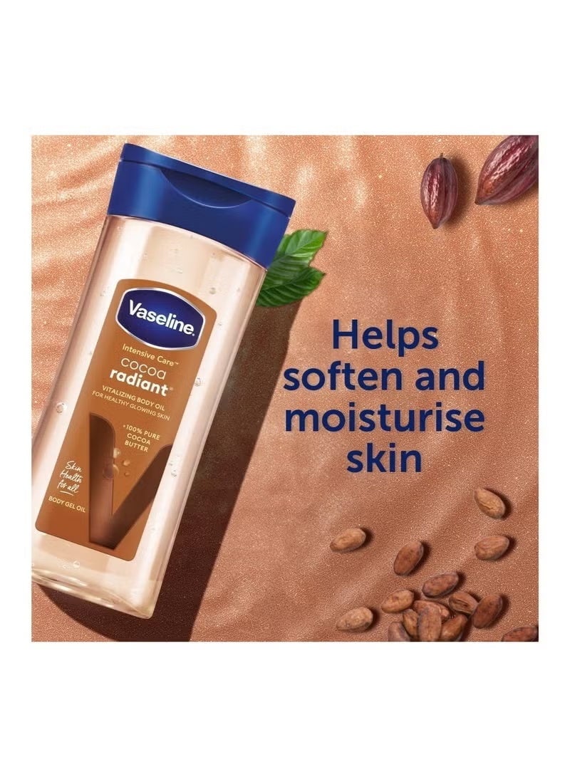 Vaseline Intensive Care Cocoa Radiant Body Gel Oil with 100% Pure Cocoa Butter, Moisturizing Body Oil for Dry Skin, 200ml, Pack of 1 - Image 5