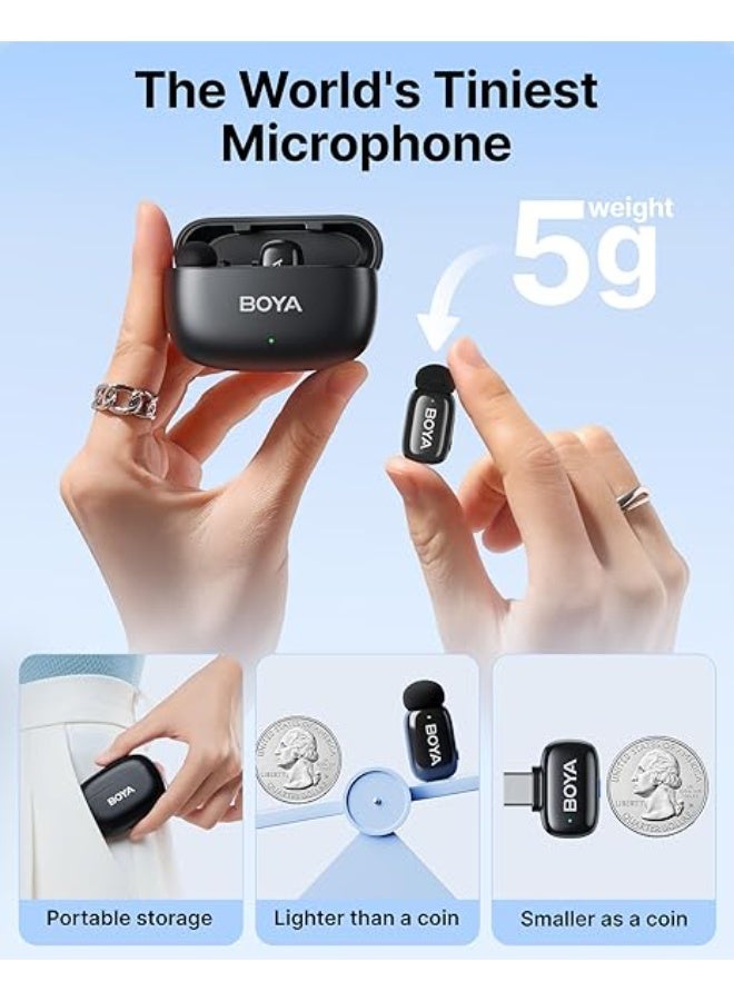 Boyamini Wireless Lavalier Microphone for iPhone15/16 Android USB - Image 2