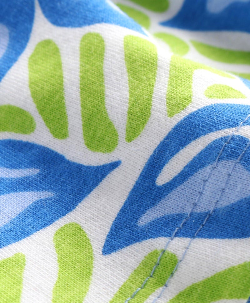 Pine Kids Cotton Knit Full Sleeves Top with Frill Detailing Leaf Print - Multicolour - Image 3