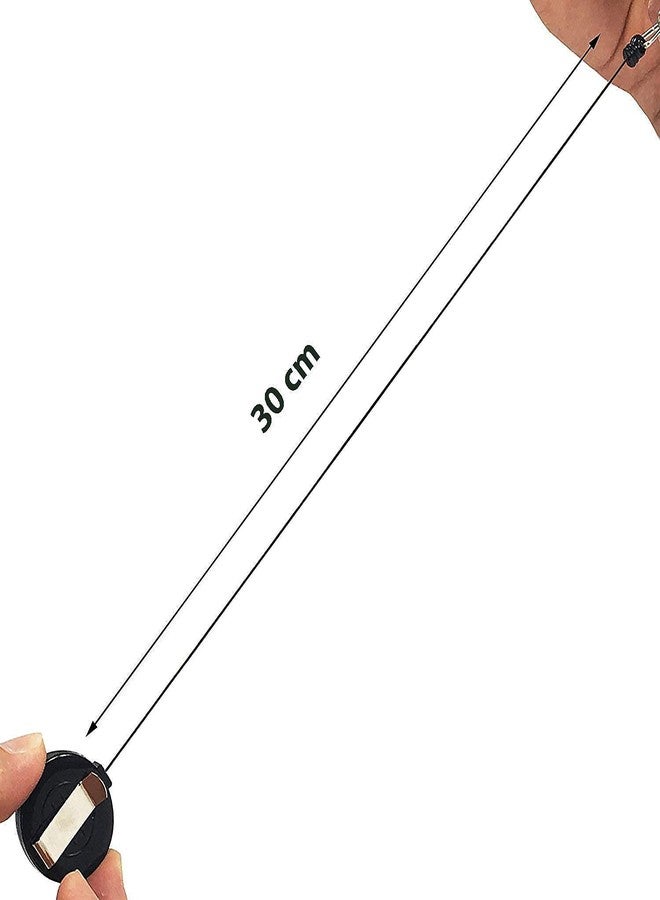 JSMSH مجموعة JSMSH المكونة من حامل بطاقة هوية مع بكرة يويو قابلة للسحب (أحمر وأسود، عبوة من قطعة واحدة) - Image 2