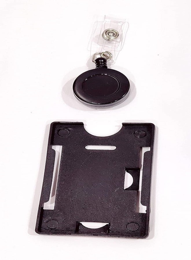 JSMSH مجموعة JSMSH المكونة من حامل بطاقة هوية مع بكرة يويو قابلة للسحب (أحمر وأسود، عبوة من قطعة واحدة) - Image 4