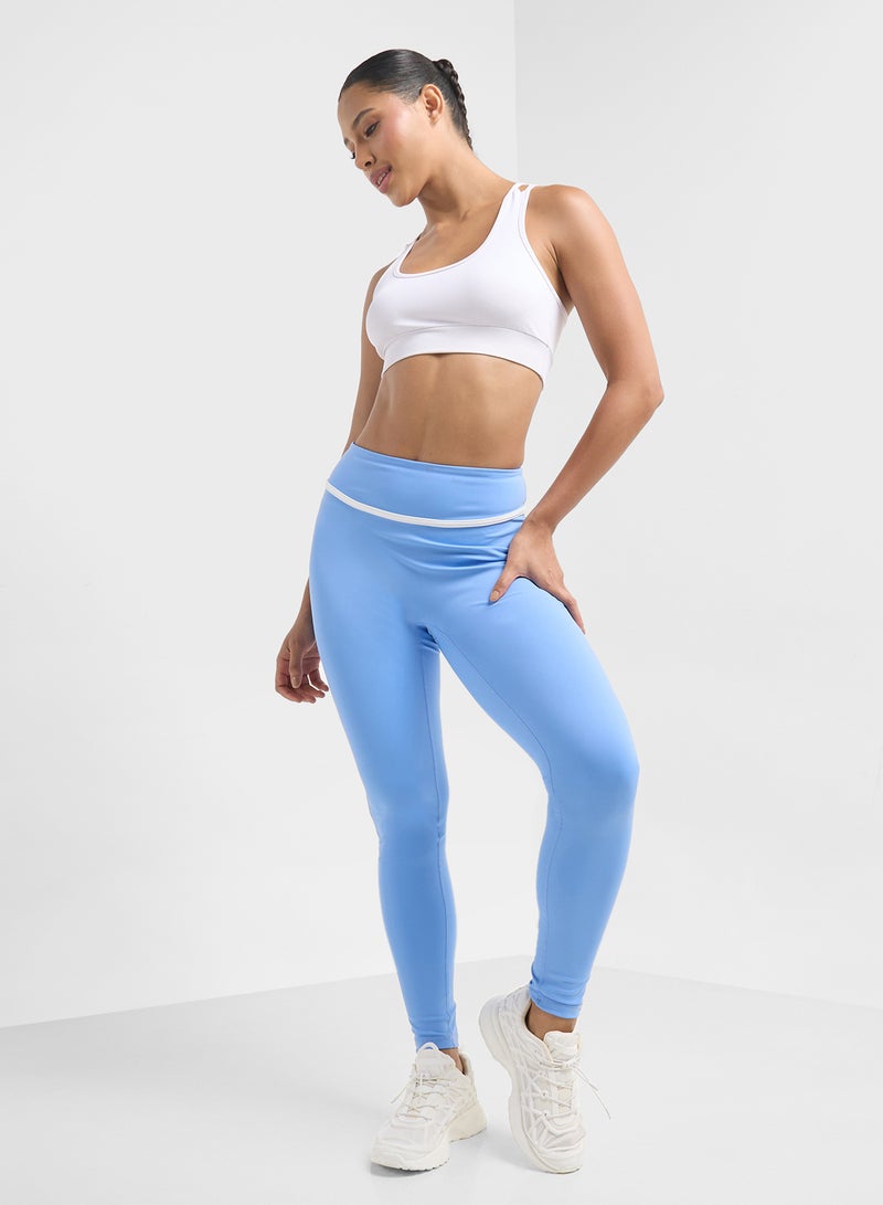 فورورد ليجنز خصر عالي بدون خياطة مع حواف متباينة - Image 4