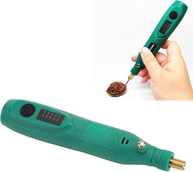 3.7V Cordless Rotary Tool Kit Mini Electric Grinder Pen Variable Speed Engraving Polishing Tool for DIY Crafting Wood Metal ABS Plastic 1000mAh Battery 12 Sand Rings 5 Colle - Image 5