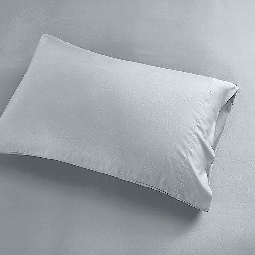 Intelligent Design Microfiber Bed Sheet Set Wrinkle Resistant, Soft Sheets with 12" Pocket, Modern, All Season, and Cozy, Matching Pillow Case, King, Grey, 4 Piece - Image 4