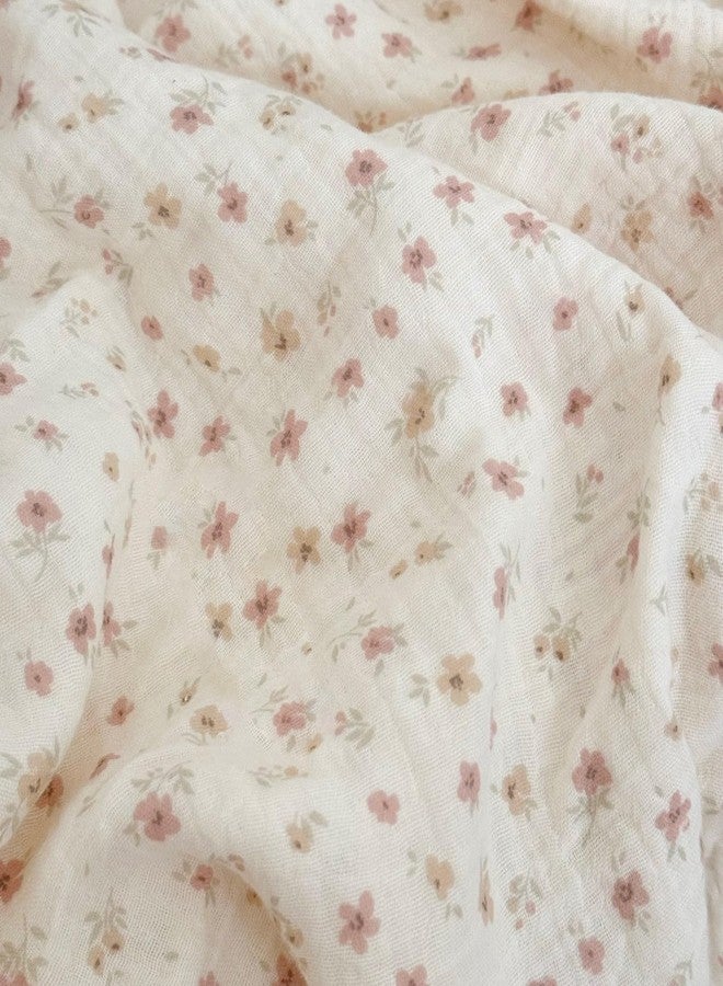 BuLuTu Soft Cotton Kids Pillowcases for Girls Boys, Pink Floral Toddler Pillowcases Standard Size, Cotton Muslin Pillow Protector for Children Bedding Gift, Envelope Closure, 20"x26", 1 pc - Image 4