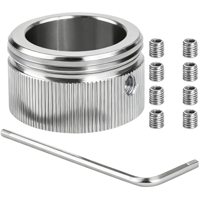 1 X 304 STAINLESS STEEL HEATING VALVE ADAPTER, RADIATOR VALVE THERMOSTAT HEAD WITH STRIPS, M30 X 15 RA/RAV INTERFACE ADAPTER ON - Image 2