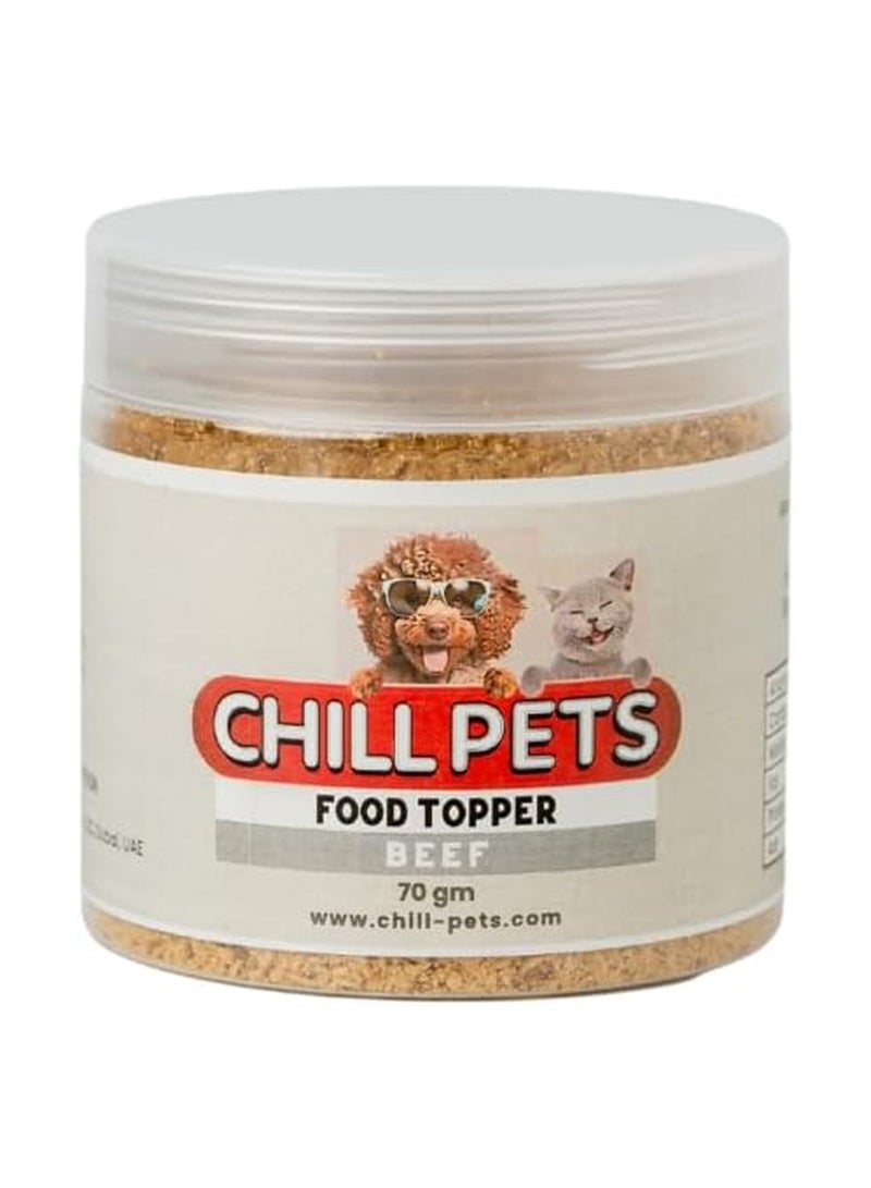 Chill Dogs Beef Food Topper For Dogs And Cats 70g 