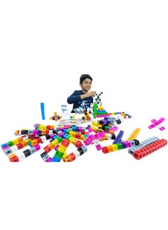 StepsToDo StepsToDo Math Learning Cubes Set - 200 Number Blocks, 200 Face Plates, 108 Stickers, 20 Activity Cards, Activity Guide - Hands-On STEM Educational Toy for Kids, Counting, Patterns, Place Value  - Image 2