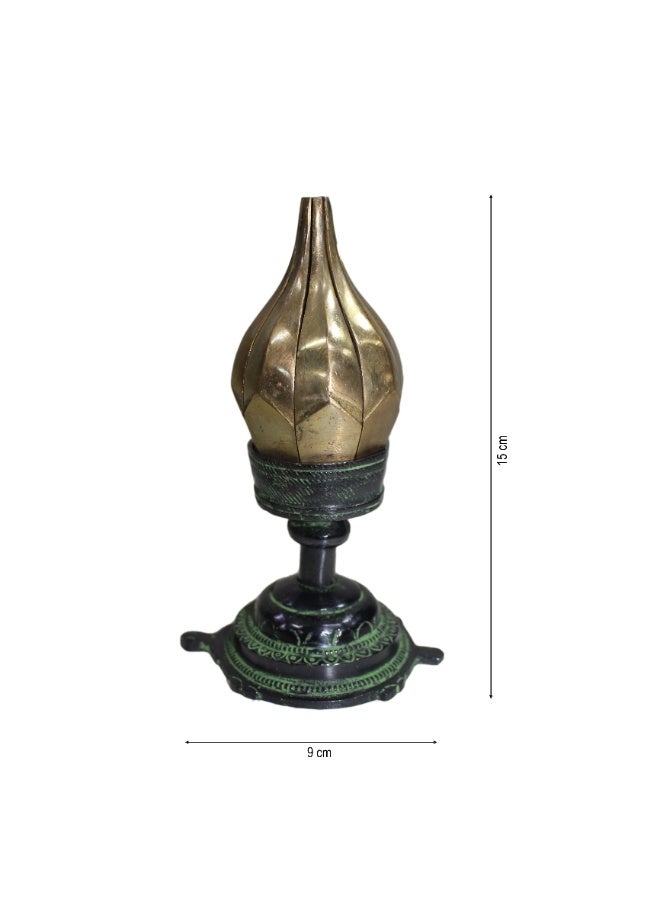 Vintage Style Brass Lotus Flower Decorative Candle Holder Stand for Living Room, Home Decor, Home Temple, Gift, and Pooja 01 - Image 2