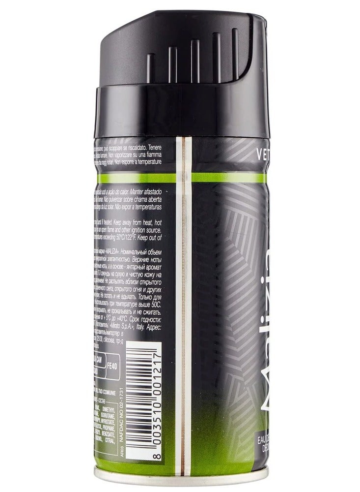 Malizia Uomo Deo Vetyver Body Spray 150ml (Pack of 12) - Image 3