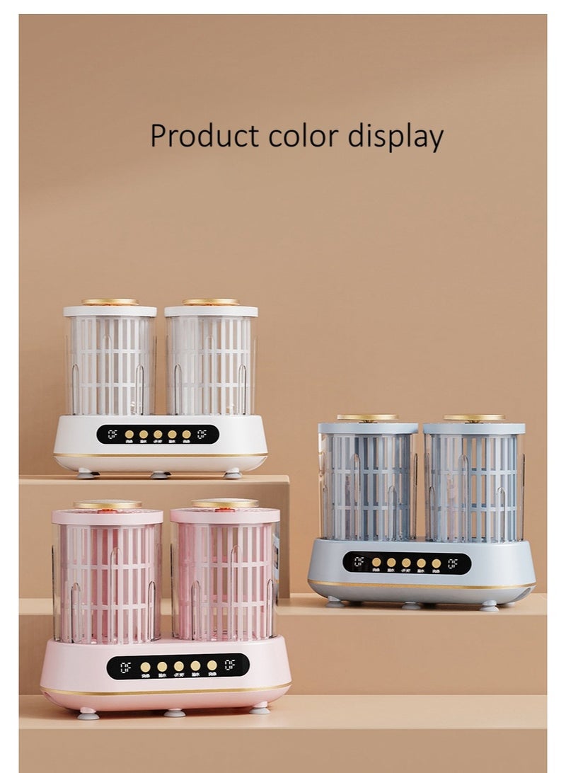 سكت شيكترو غسالة ملابس محمولة ثنائية الحوض، سعة 4 لترات، مزودة بمحرك عالي القوة، مزودة بخاصية الحوض المزدوج للملابس الداخلية (أزرق) - Image 2