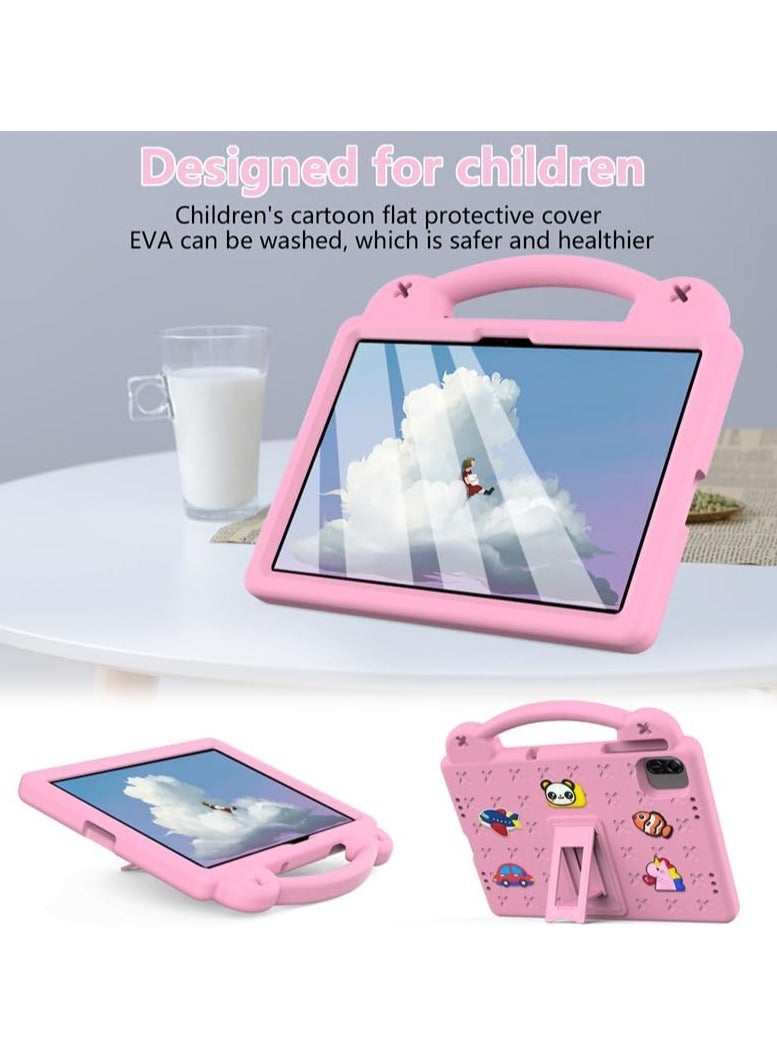 VKL Kids Case Compatible with Honor Pad X8a 11-inch 2024 Anti-Fall Shockproof Stand Hand-Held EVA Protective Cover for Honor Pad X8a (Pink) - Image 2