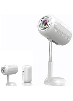 Portal Portable Projector with WiFi and Bluetooth Support 1080p 4K Integrated Adjustable Height Stand, for Home Theater Support HDMI, USB, PC, TV Box, iOS & Android Phone(TS6) (White)  - Image 1