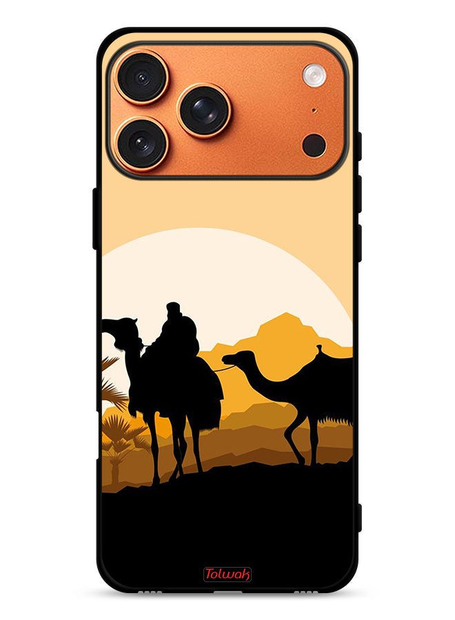 Tolwak Apple iPhone 17 Pro Max Protective Case Cover Camels In Desert Art - Image 1
