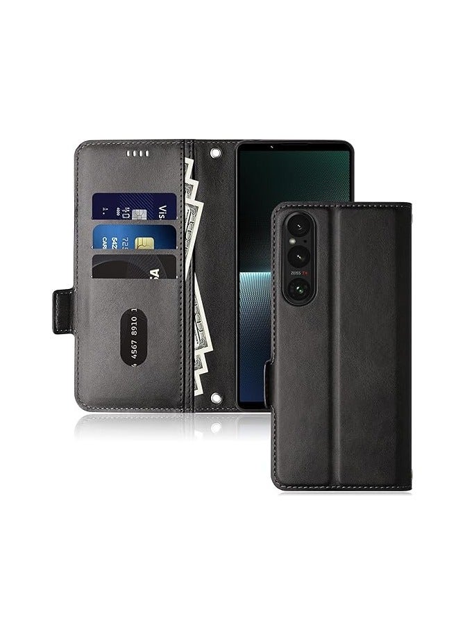 for Xperia 1 V Wallet case flip Case PU Leather Folio Phone Cover - Image 2