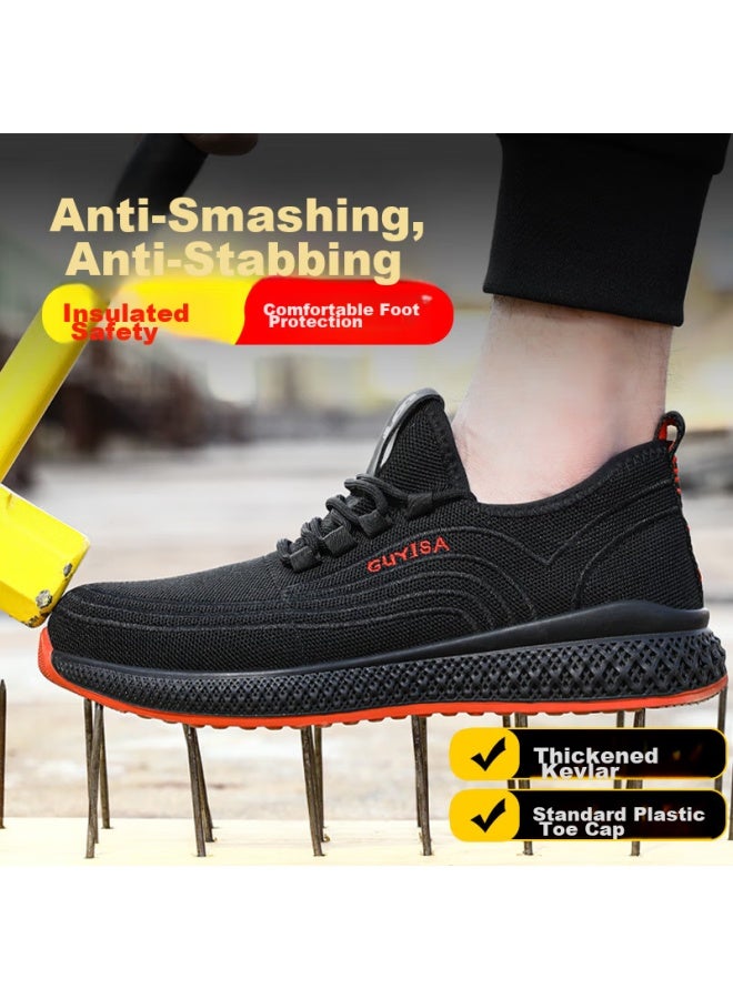 JUNBU Junbu Safety Shoes For Men, Electrician Ulated Plastic Toe Cap, Anti-smashing, Anti-puncture, Breathable, Lightweight Work Safety Shoes 9156kv55 Size 41 - Image 5