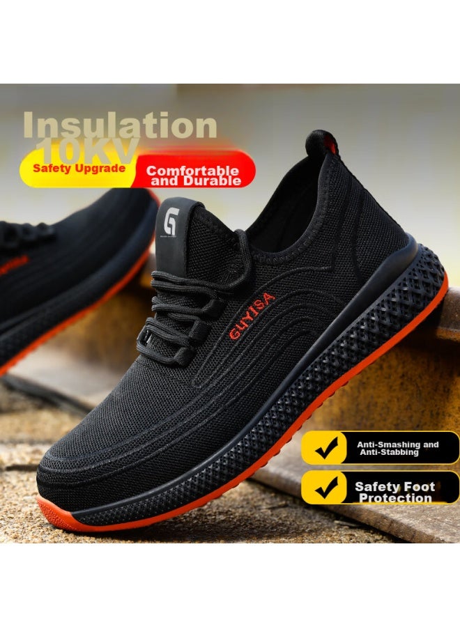 JUNBU Junbu Safety Shoes For Men, Electrician Ulated Plastic Toe Cap, Anti-smashing, Anti-puncture, Breathable, Lightweight Work Safety Shoes 9156kv55 Size 41 - Image 4