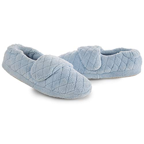 Acorn Women's Adjustable Spa Wrap Slipper, Powder Blue, 11-12 - Image 2